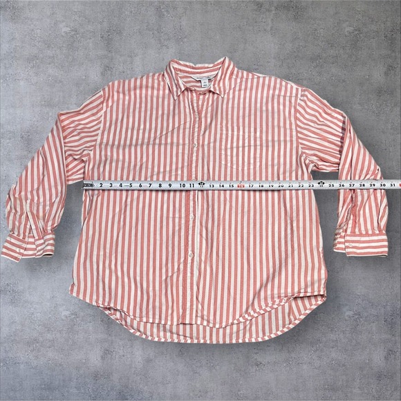 Old Navy Women's Button Down Shirt Bundle L – Black, Gray, Red Stripe Lot of 3 - Picture 9 of 16